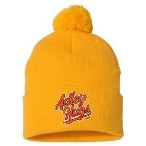 A.D.L.E.Y R.U.T.S.C.H.M.A.N Hug Script Baltimore Baseball Pom Pom 12in Knit Beanie