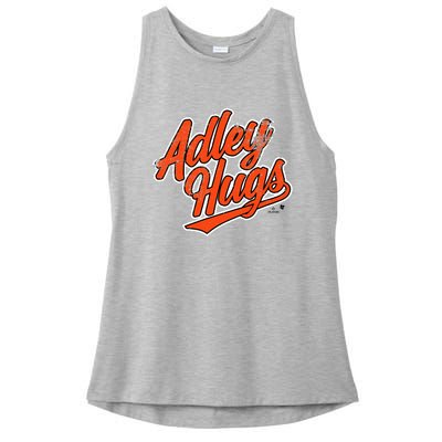 A.D.L.E.Y R.U.T.S.C.H.M.A.N Hug Script Baltimore Baseball Ladies PosiCharge Tri-Blend Wicking Tank