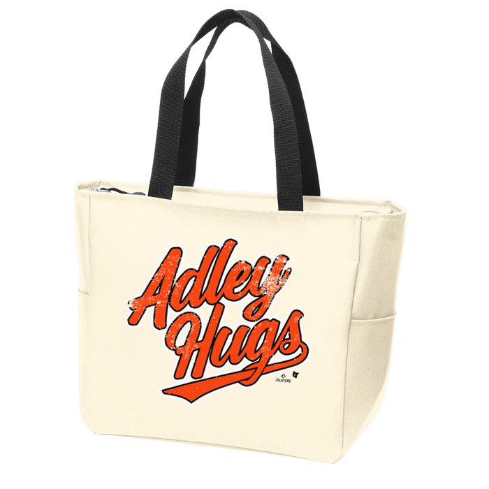 A.D.L.E.Y R.U.T.S.C.H.M.A.N Hug Script Baltimore Baseball Zip Tote Bag