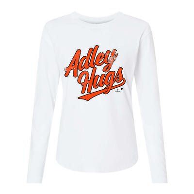 A.D.L.E.Y R.U.T.S.C.H.M.A.N Hug Script Baltimore Baseball Womens Cotton Relaxed Long Sleeve T-Shirt