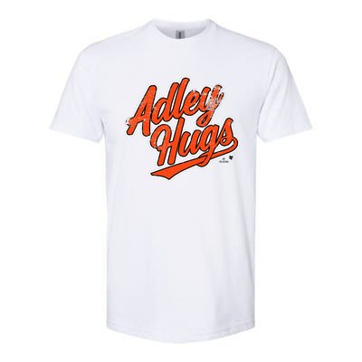 A.D.L.E.Y R.U.T.S.C.H.M.A.N Hug Script Baltimore Baseball Softstyle CVC T-Shirt