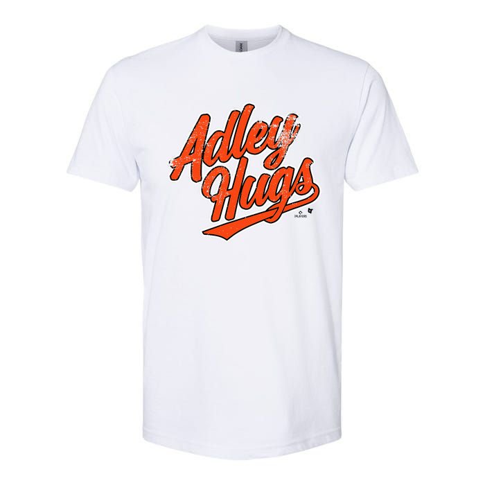 A.D.L.E.Y R.U.T.S.C.H.M.A.N Hug Script Baltimore Baseball Softstyle CVC T-Shirt