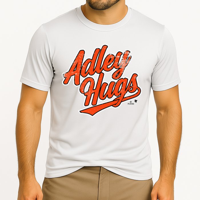 A.D.L.E.Y R.U.T.S.C.H.M.A.N Hug Script Baltimore Baseball Cooling Performance Crew T-Shirt