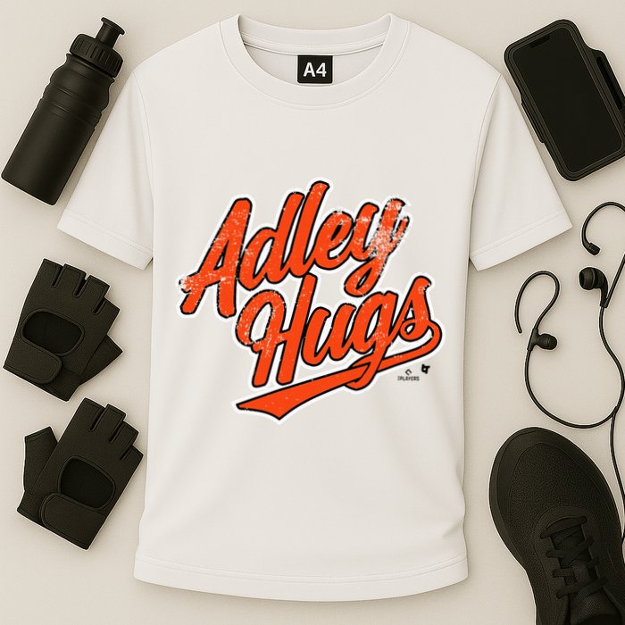A.D.L.E.Y R.U.T.S.C.H.M.A.N Hug Script Baltimore Baseball Cooling Performance Crew T-Shirt