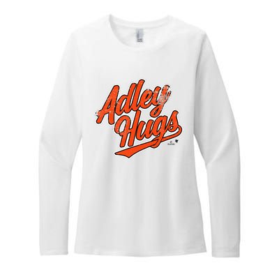 A.D.L.E.Y R.U.T.S.C.H.M.A.N Hug Script Baltimore Baseball Womens CVC Long Sleeve Shirt