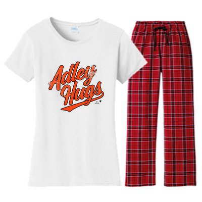 A.D.L.E.Y R.U.T.S.C.H.M.A.N Hug Script Baltimore Baseball Women's Flannel Pajama Set