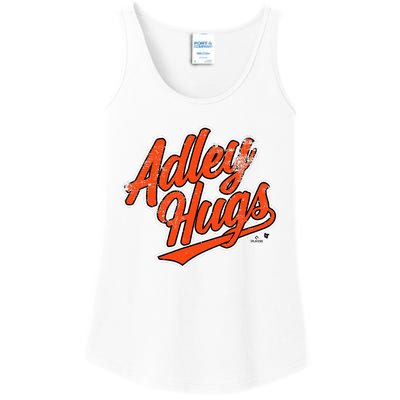 A.D.L.E.Y R.U.T.S.C.H.M.A.N Hug Script Baltimore Baseball Ladies Essential Tank