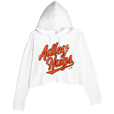 A.D.L.E.Y R.U.T.S.C.H.M.A.N Hug Script Baltimore Baseball Crop Fleece Hoodie