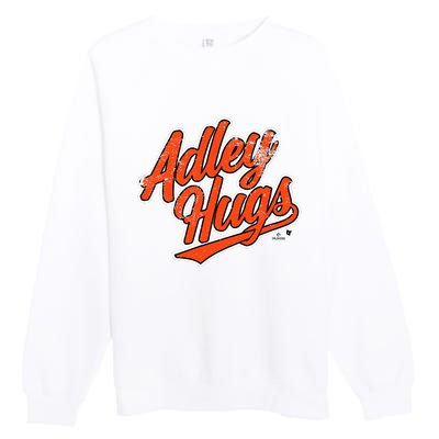 A.D.L.E.Y R.U.T.S.C.H.M.A.N Hug Script Baltimore Baseball Premium Crewneck Sweatshirt