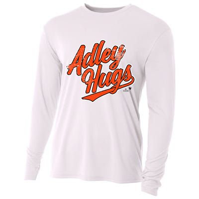 A.D.L.E.Y R.U.T.S.C.H.M.A.N Hug Script Baltimore Baseball Cooling Performance Long Sleeve Crew