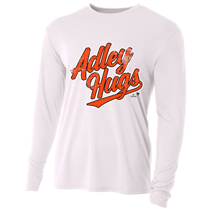 A.D.L.E.Y R.U.T.S.C.H.M.A.N Hug Script Baltimore Baseball Cooling Performance Long Sleeve Crew