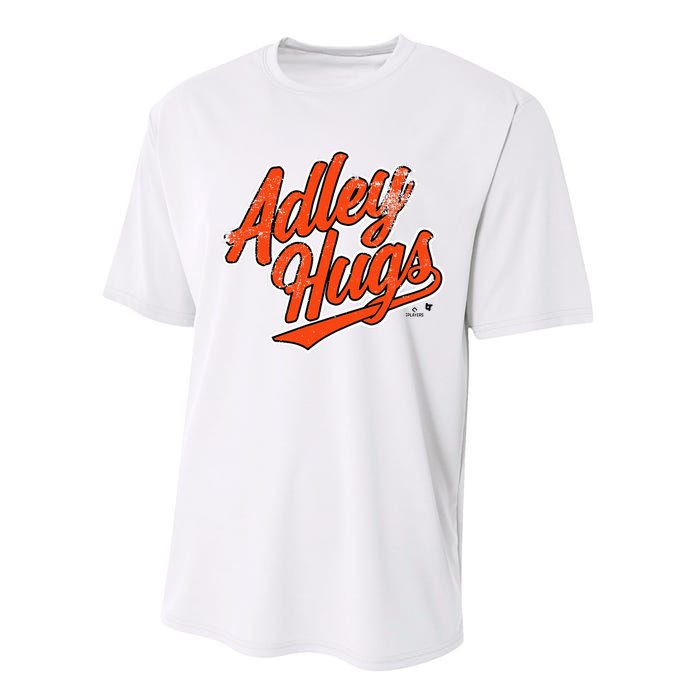 A.D.L.E.Y R.U.T.S.C.H.M.A.N Hug Script Baltimore Baseball Performance Sprint T-Shirt