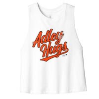 A.D.L.E.Y R.U.T.S.C.H.M.A.N Hug Script Baltimore Baseball Women's Racerback Cropped Tank