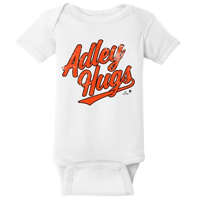 A.D.L.E.Y R.U.T.S.C.H.M.A.N Hug Script Baltimore Baseball Baby Bodysuit