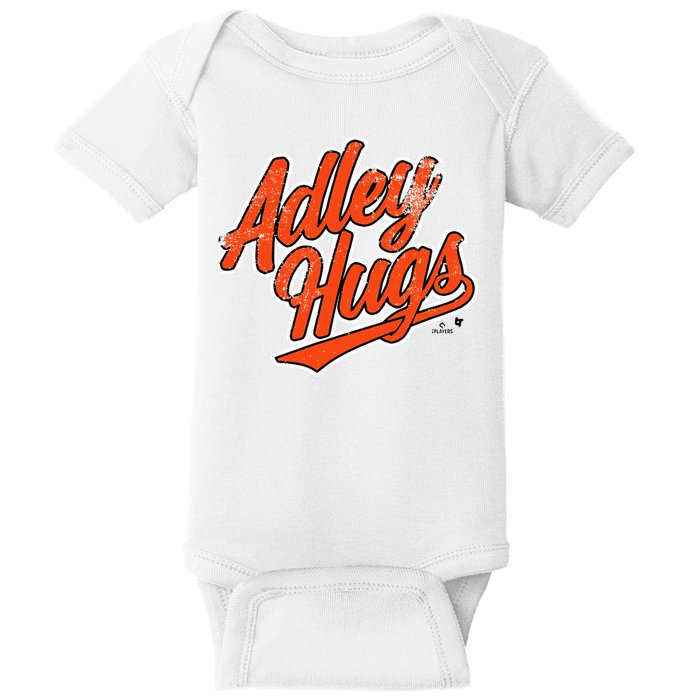 A.D.L.E.Y R.U.T.S.C.H.M.A.N Hug Script Baltimore Baseball Baby Bodysuit