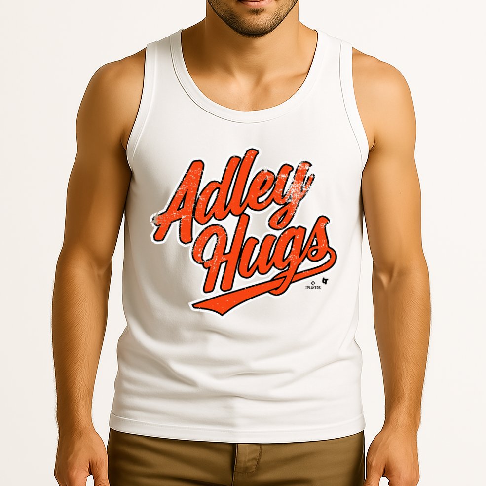A.D.L.E.Y R.U.T.S.C.H.M.A.N Hug Script Baltimore Baseball Tank Top