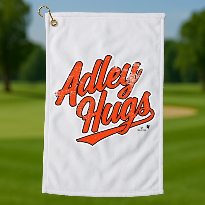 A.D.L.E.Y R.U.T.S.C.H.M.A.N Hug Script Baltimore Baseball Golf Towel