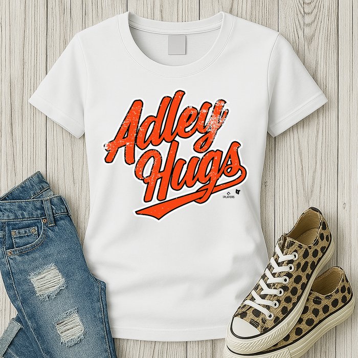 A.D.L.E.Y R.U.T.S.C.H.M.A.N Hug Script Baltimore Baseball Womens T-Shirt