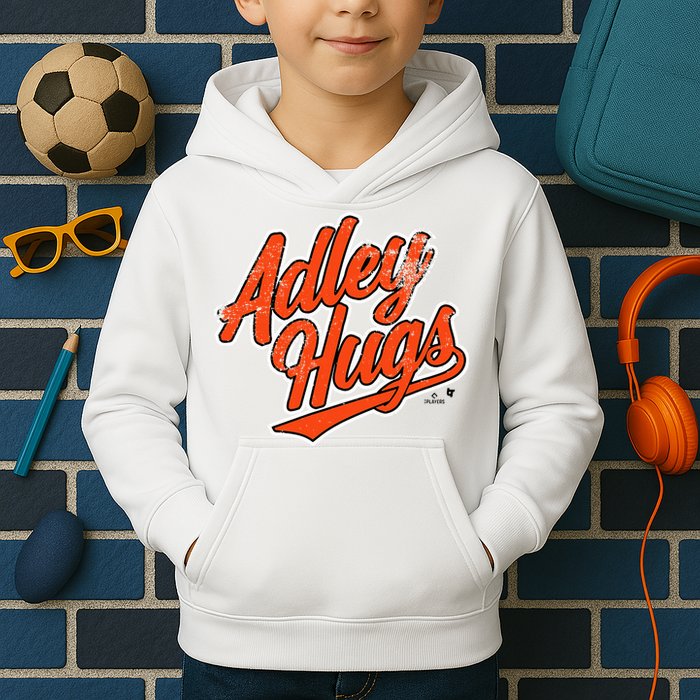 A.D.L.E.Y R.U.T.S.C.H.M.A.N Hug Script Baltimore Baseball Kids Hoodie