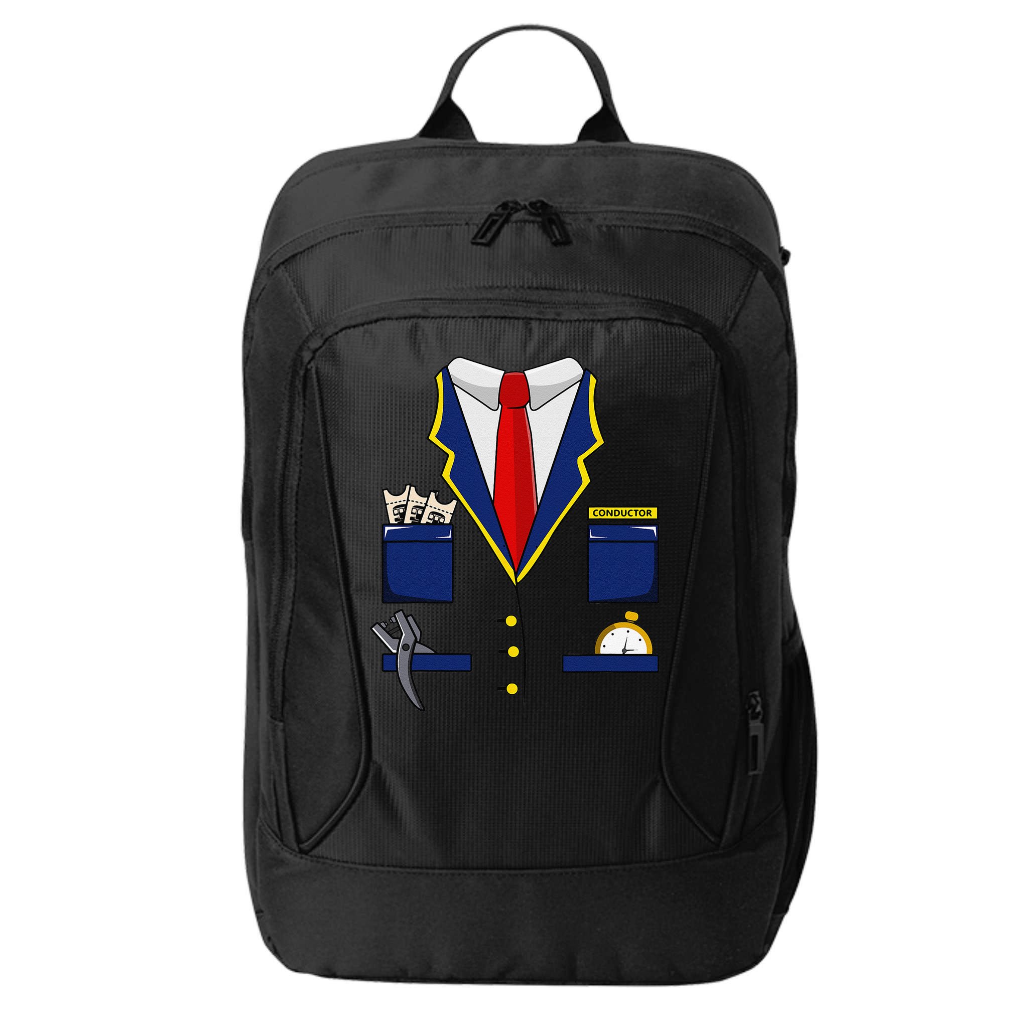 Adult Railroad Halloween Train Conductor Costume City Backpack