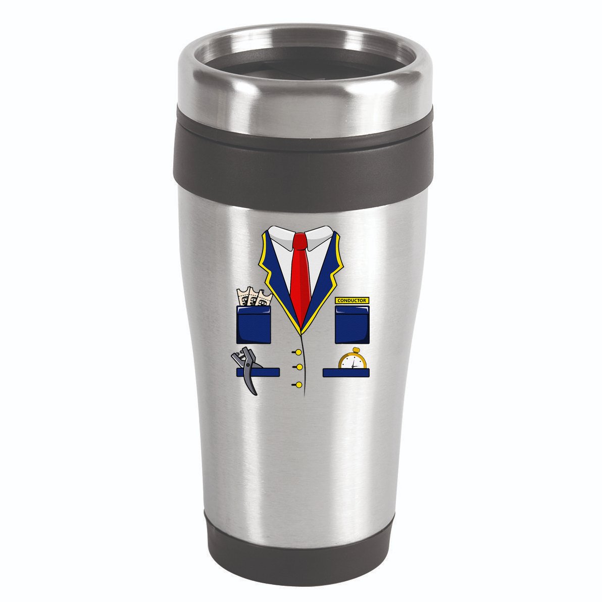 Adult Railroad Halloween Train Conductor Costume 16oz Travel Tumbler