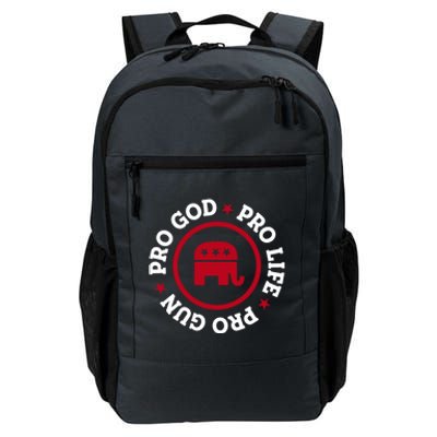 American Republican Hoodie Pro Life Pro God Pro Gun Saying Daily Commute Backpack