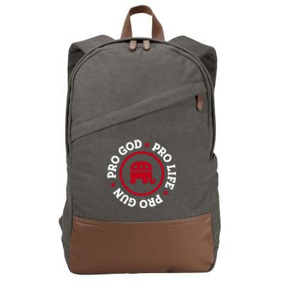 American Republican Hoodie Pro Life Pro God Pro Gun Saying Cotton Canvas Backpack