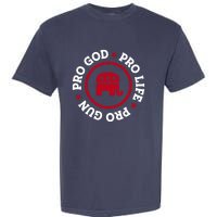 American Republican Hoodie Pro Life Pro God Pro Gun Saying Garment-Dyed Heavyweight T-Shirt