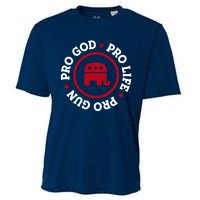 American Republican Hoodie Pro Life Pro God Pro Gun Saying Cooling Performance Crew T-Shirt