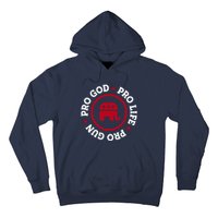 American Republican Hoodie Pro Life Pro God Pro Gun Saying Hoodie