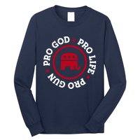 American Republican Hoodie Pro Life Pro God Pro Gun Saying Long Sleeve Shirt