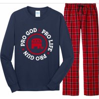 American Republican Hoodie Pro Life Pro God Pro Gun Saying Long Sleeve Pajama Set