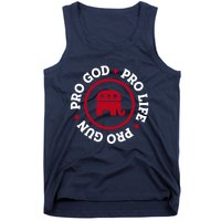 American Republican Hoodie Pro Life Pro God Pro Gun Saying Tank Top