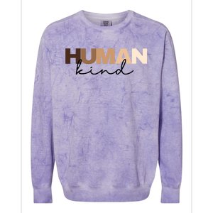 Anti Racism Hu Kind Skin Tone Inclusion End Racism Great Gift Colorblast Crewneck Sweatshirt