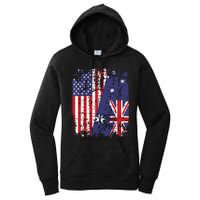 AUSTRALIAN ROOTS Half American Flag AUSTRALIA Women's Pullover Hoodie