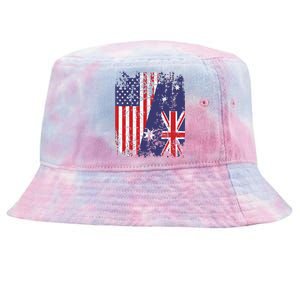 AUSTRALIAN ROOTS Half American Flag AUSTRALIA Tie-Dyed Bucket Hat