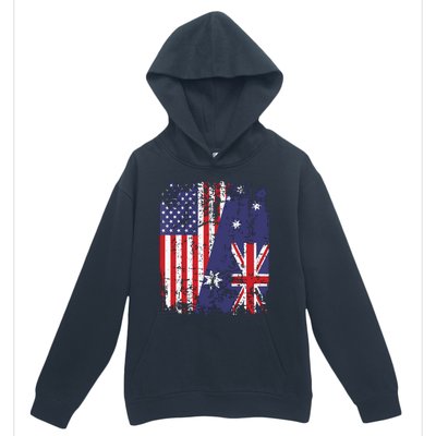 AUSTRALIAN ROOTS Half American Flag AUSTRALIA Urban Pullover Hoodie