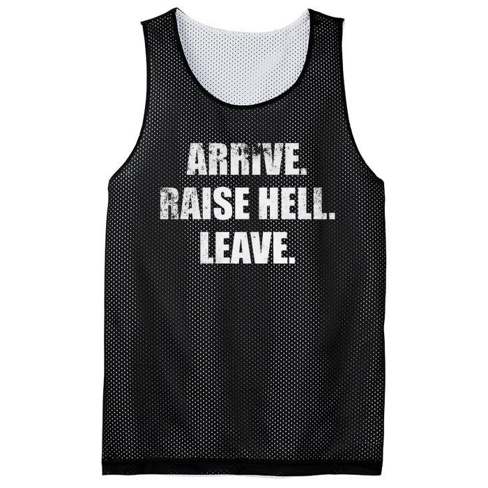 Arrive Raise Hell Leave Mesh Reversible Basketball Jersey Tank