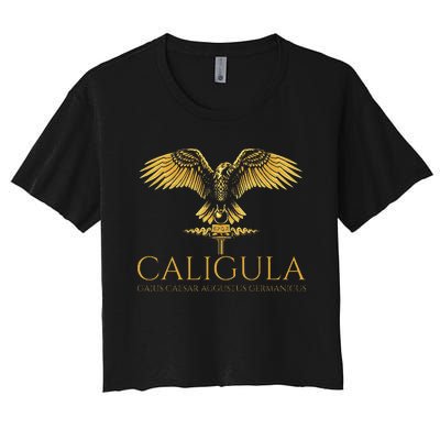 Ancient Roman History Emperor Caligula Spqr Rome Women's Crop Top Tee