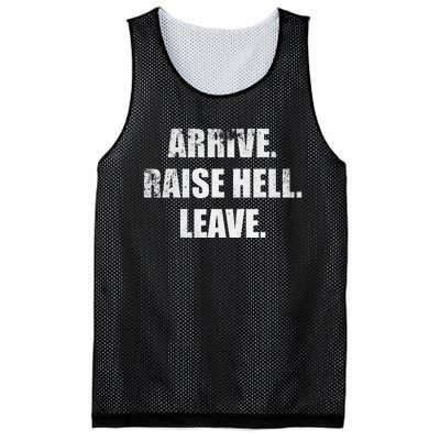 Arrive Raise Hell Leave Mesh Reversible Basketball Jersey Tank