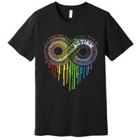 Autism Rainbow Infinity Symbol Asd Awareness Premium T-Shirt