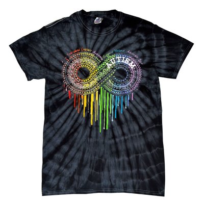 Autism Rainbow Infinity Symbol Asd Awareness Tie-Dye T-Shirt