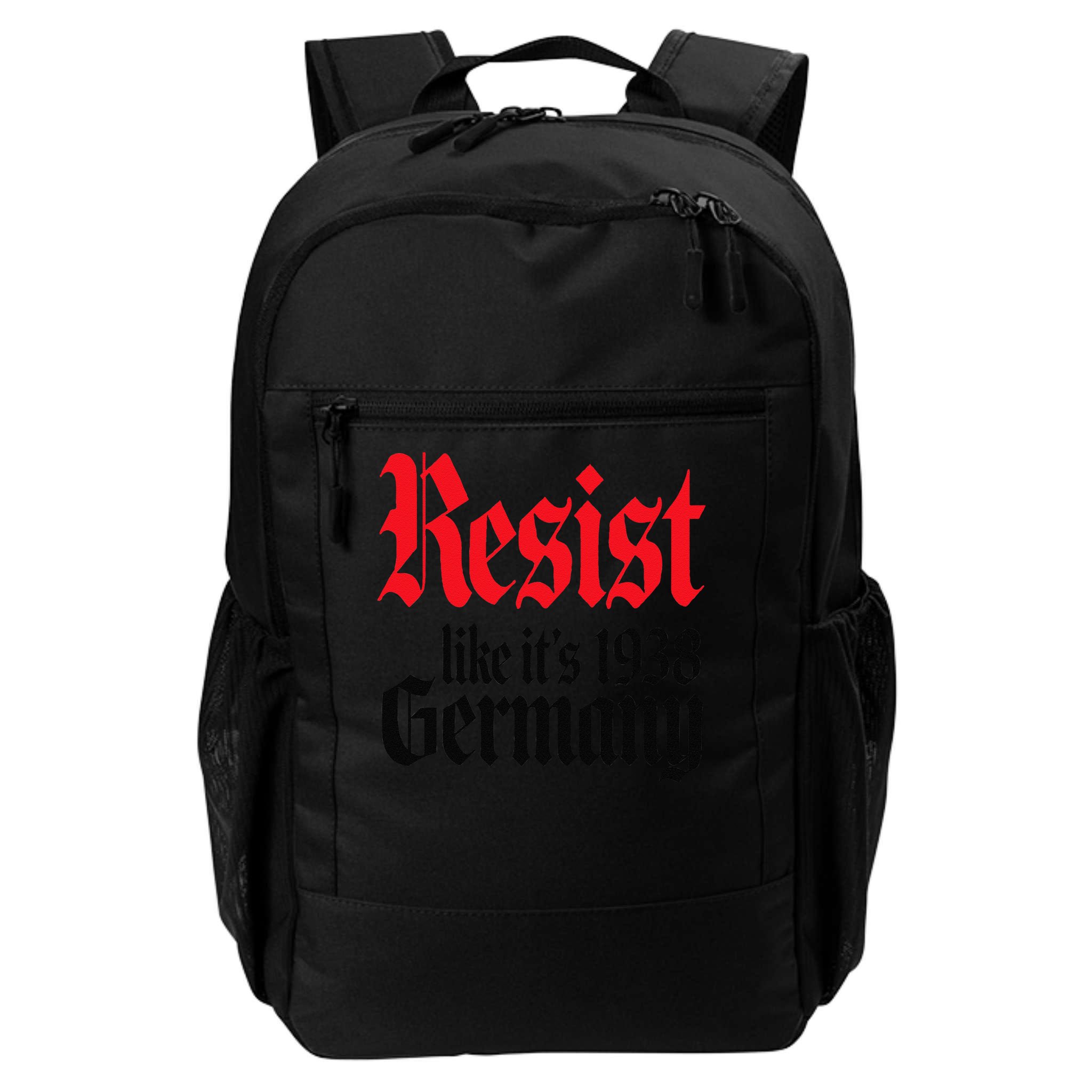 Anti-Trump Resist Its Like Germany 1938 Activist Protest Backpack