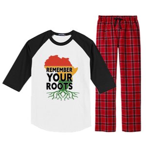 African Roots I'm Black History Melanin African American Raglan Sleeve Pajama Set