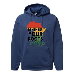 African Roots I'm Black History Melanin African American Performance Fleece Hoodie