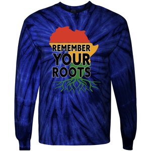 African Roots I'm Black History Melanin African American Tie-Dye Long Sleeve Shirt