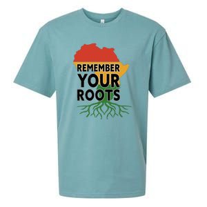 African Roots I'm Black History Melanin African American Sueded Cloud Jersey T-Shirt