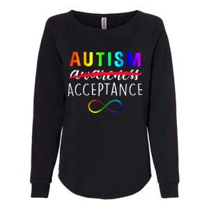 Autism Red Instead Acceptance Not Awareness Womens California Wash Sweatshirt