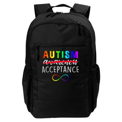 Autism - Red Instead - Acceptance Not Awareness Daily Commute Backpack