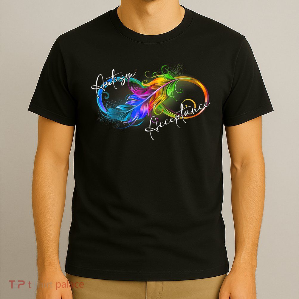 Autism Red Instead Infinity Symbol Autistic Acceptance T-Shirt